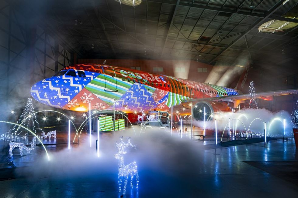 Airbus namesto okrašene jelke