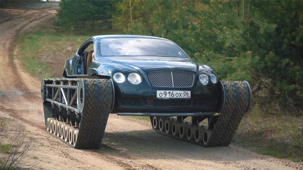 Bentley z gosenicami Bentley z gosenicami