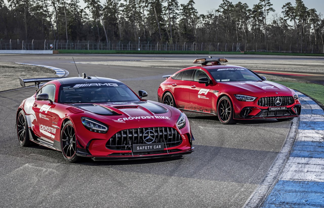 Najbolj naviti različici GT Black Series in GT 63 S sta bila varnostni in medicinski avto v F1 v sezoni 2022.