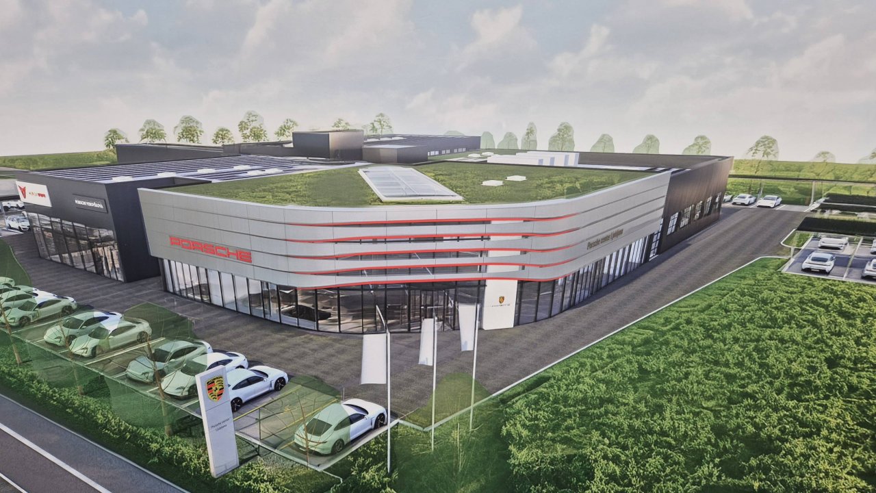 Takšen bo nov Porschejev center v Ljubljani Takšen bo nov Porschejev center v Ljubljani